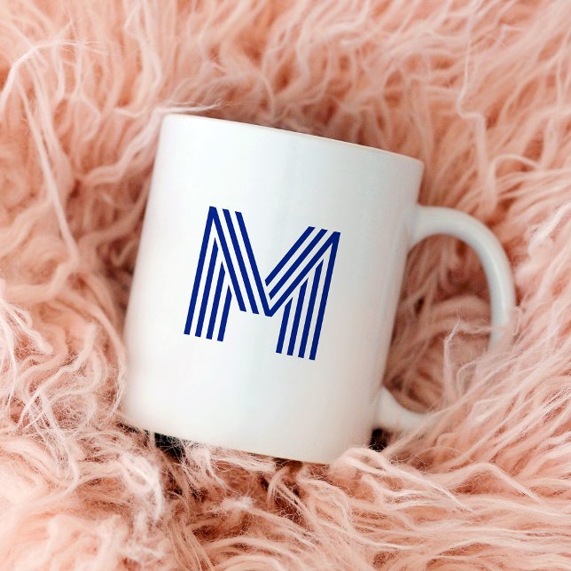 Mug Monogramme Gras Moderne | N'importe quelle couleur (Créateur téléchargé)
