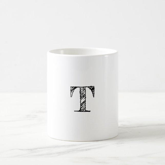 Mug Monogramme gravé vintage (Centre)