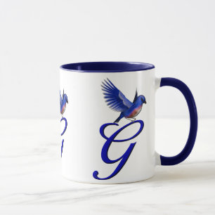 Mug Monogramme initial G Élégant
