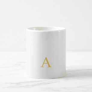 Mug Monogramme initial professionnel couleur or et pas