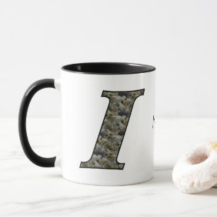 Mug Monogramme Initiale I Fleurs D'Hydrangea Personnal