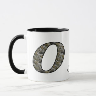 Mug Monogramme Initiale O Fleur d'Hydrangea Personnali