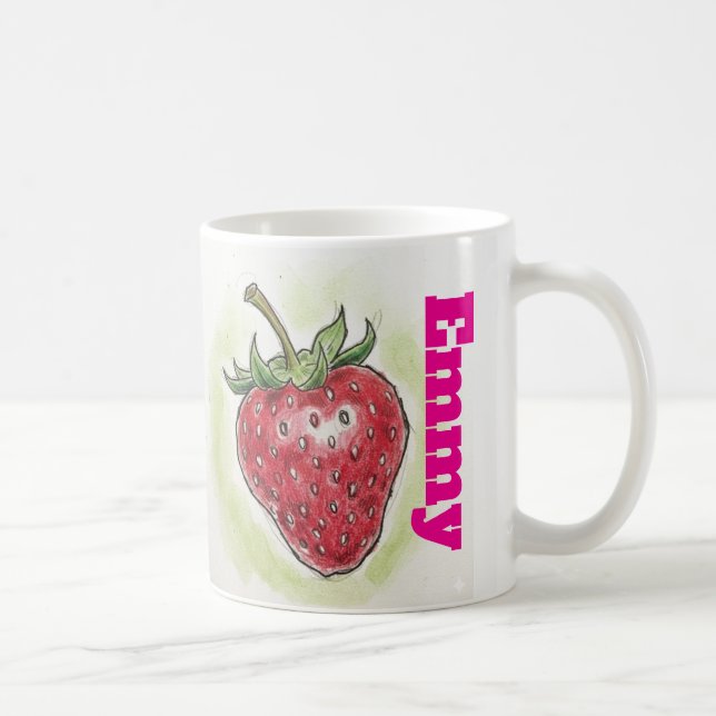Mug Monogramme joli anniversaire fille aquarelle frais (Droite)