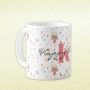 Mug Monogramme Joyeux Motif de Pâques 11oz