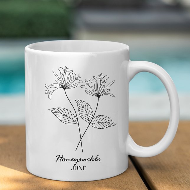 Mug Monogramme juin Fleur du mois de naissance (Créateur téléchargé)