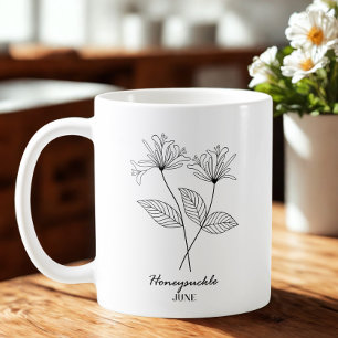 Mug Monogramme juin Fleur du mois de naissance