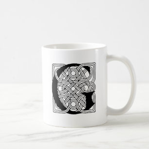 Mug Monogramme lettre G Impression vintage nœud celtiq