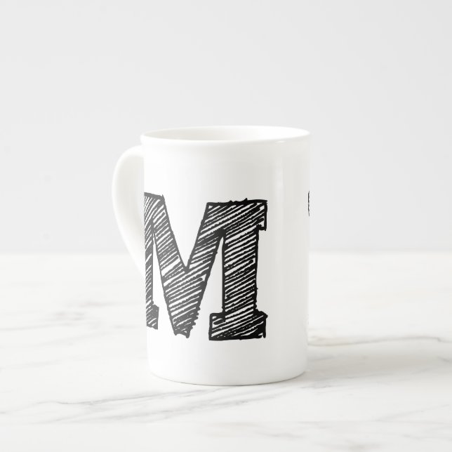 Mug monogrammé : Lettre "M" (Devant gauche)