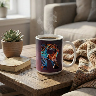 Mug Monogramme Lettre R Iridescent : Cosmique Holograp