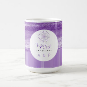 Mug Monogramme Lilac Moderne Plaid