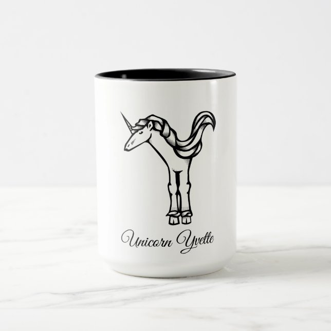 Mug Monogramme Magique Y Unicorne Personnalisée Yvette (Centre)