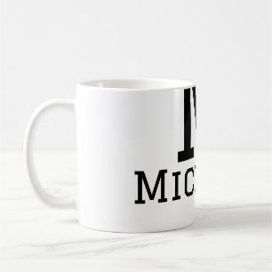 Mug Monogramme masculin majuscule ajoutez un nom simpl