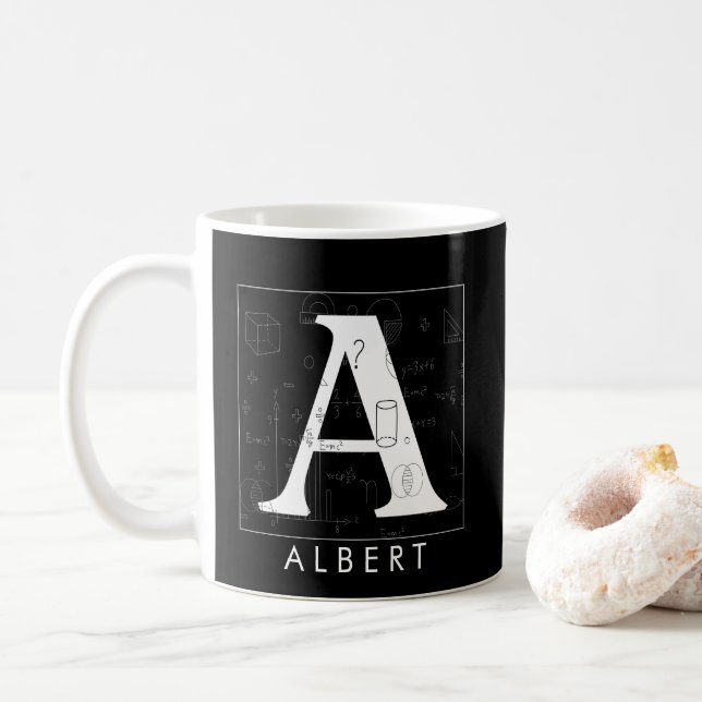 Mug Monogramme Mathématique - Lettre A (Avec donut)