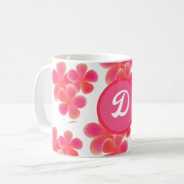 Mug monogramme minimal élégant bestfriendever Botaniqu (Devant gauche)