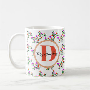 Mug monogramme minimal élégant bestfriendever floral
