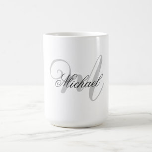 Mug Monogramme minimaliste Plain moderne