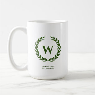 MUG MONOGRAMME MODERNE DE FÊTE DES PÈRES DE GOLF DAD