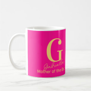 Mug Monogramme Moderne de la Mère de la Mariée