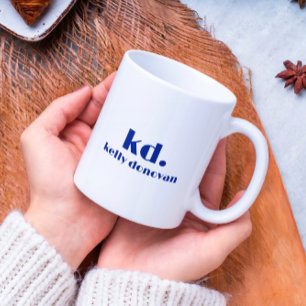 Mug Monogramme moderne et nom Conception minimaliste 6