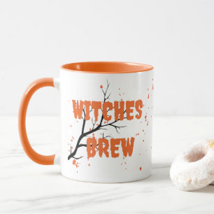 Mug Monogramme moderne Halloween sorcières brasser