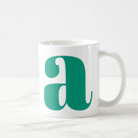 Monogramme Moderne Initiale en Vert Emeraude