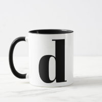 Monogramme moderne Lettre initiale D Noir et blanc