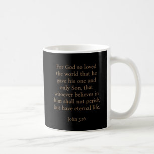 Mug Monogramme moderne minimaliste de Pâques John 3:16