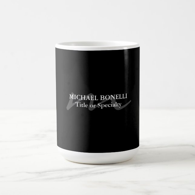 Mug Monogramme moderne tendance initial professionnel  (Centre)