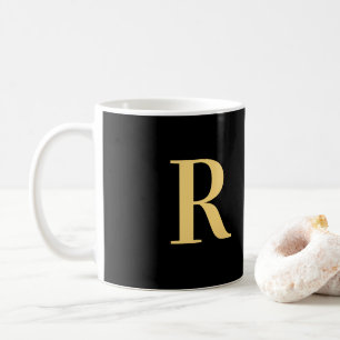 Mug Monogramme Noir Or