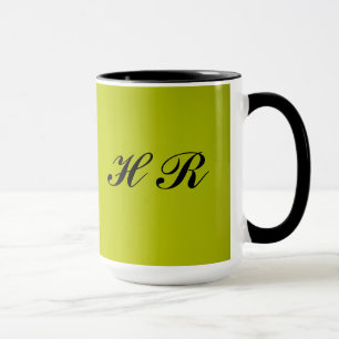 Mug Monogramme noir sur le vert