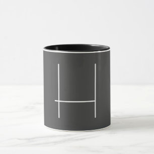 Mug Monogramme Nom propre Initiale moderne minimaliste