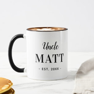 Mug monogramme oncle personnalisé