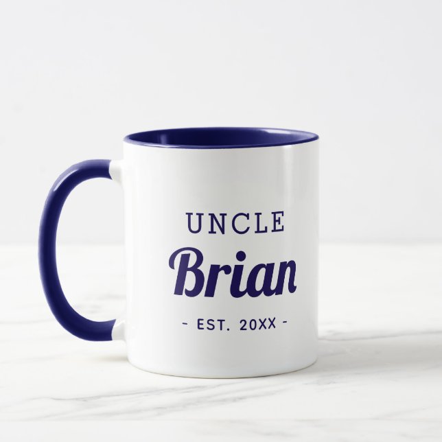 Mug monogramme oncle personnalisé (Gauche)