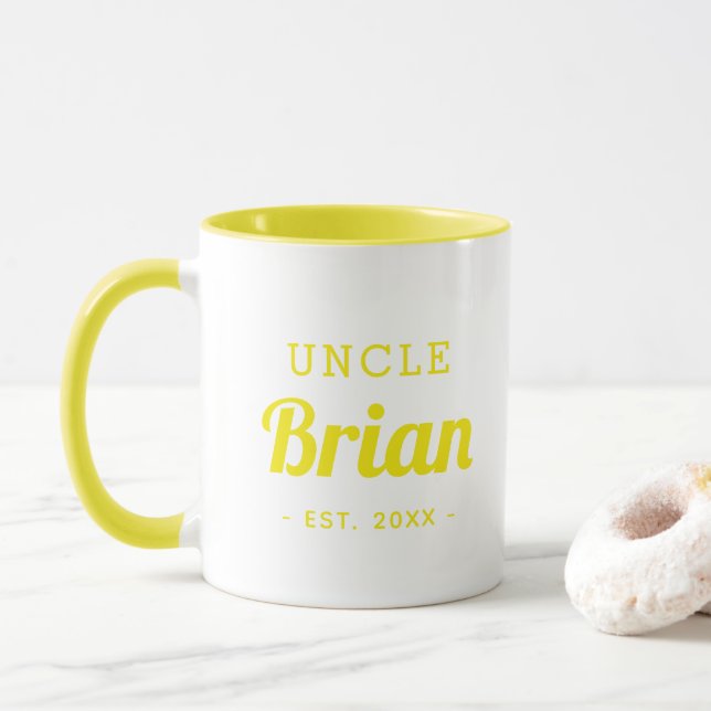 Mug monogramme oncle personnalisé (Avec donut)