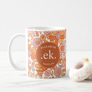 Mug Monogramme Orange Super Retro