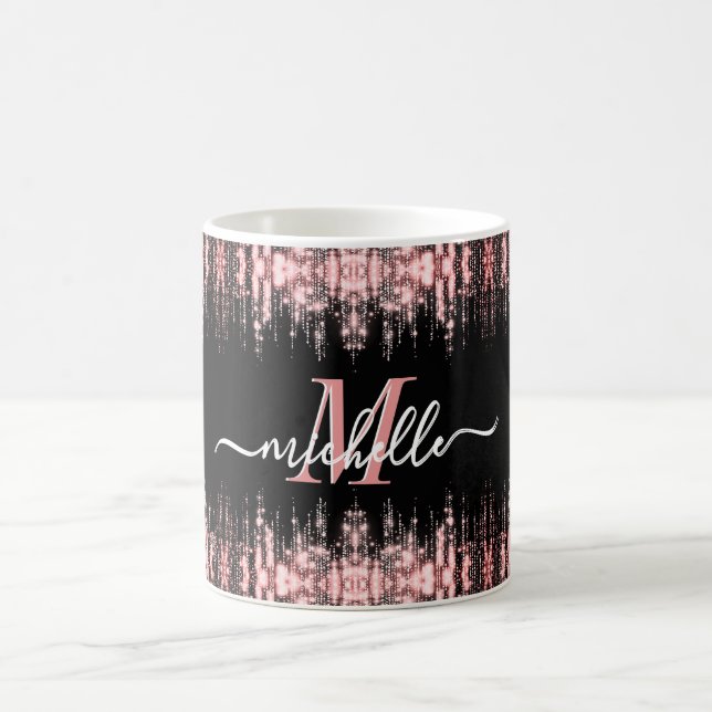 Mug Monogramme Parties scintillant Éperche Rose Gold G (Centre)