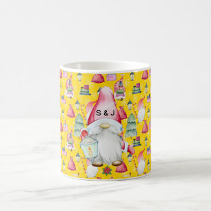 Mug Monogramme Père Noël Gnome pour Motif de Noël Jaun