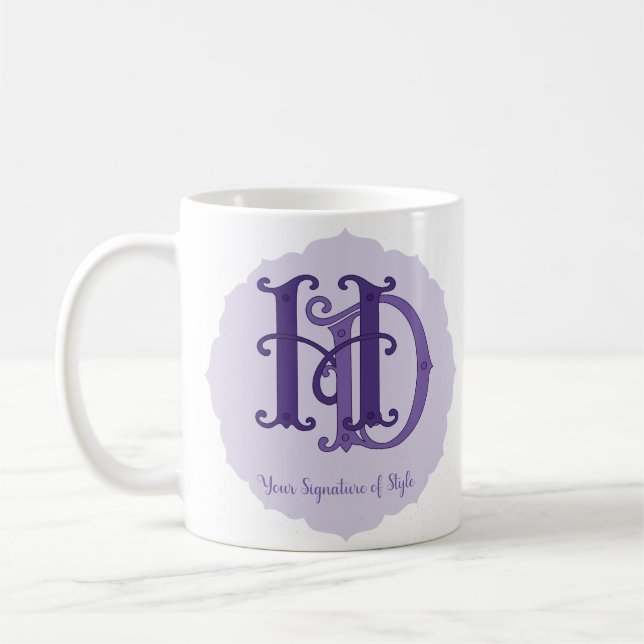Mug Monogramme personnalisable - Cadeau Couples Coussi (Gauche)