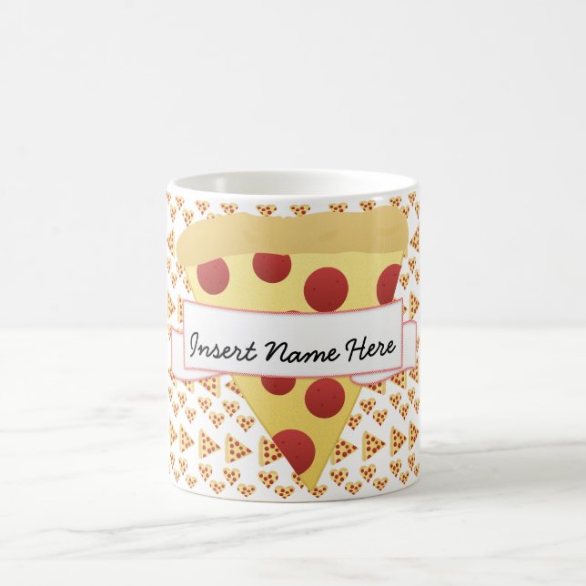 Mug Monogramme personnalisable d'amant de pizza (Centre)