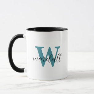 Mug Monogramme personnalisé à couche moderne