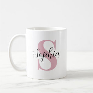 Mug Monogramme personnalisé avec initiale et nom perso
