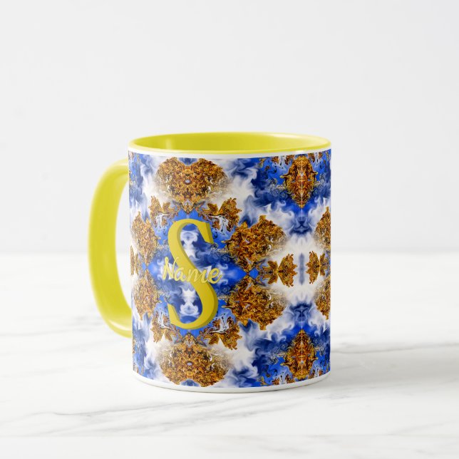 Mug Monogramme personnalisé avec votre initiale nom ar (Devant gauche)