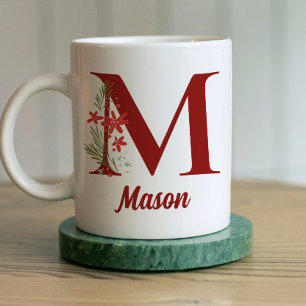 Mug Monogramme personnalisé Chocolat chaud de Noël