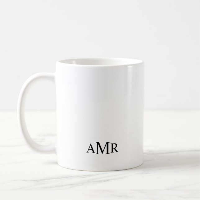 Mug Monogramme personnalisé classique (Gauche)