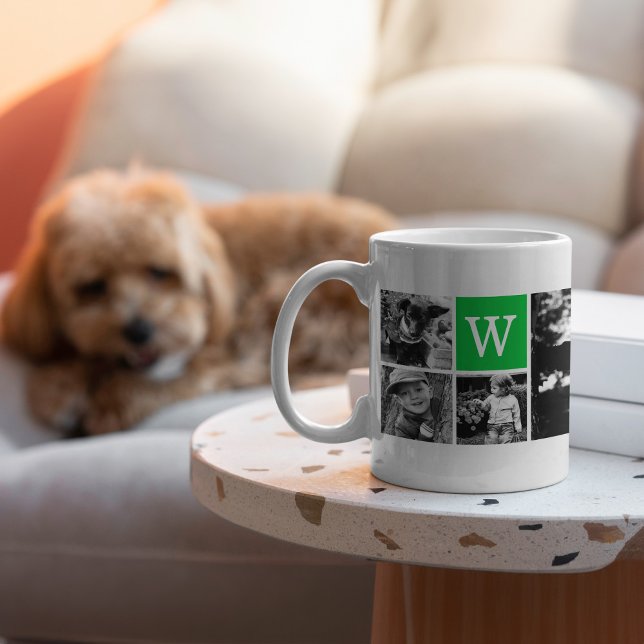 Mug Monogramme personnalisé de 5 Modèles photo (Créateur téléchargé)