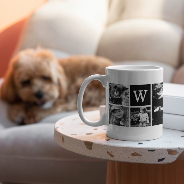 Mug Monogramme personnalisé de 5 Modèles photo (Créateur téléchargé)
