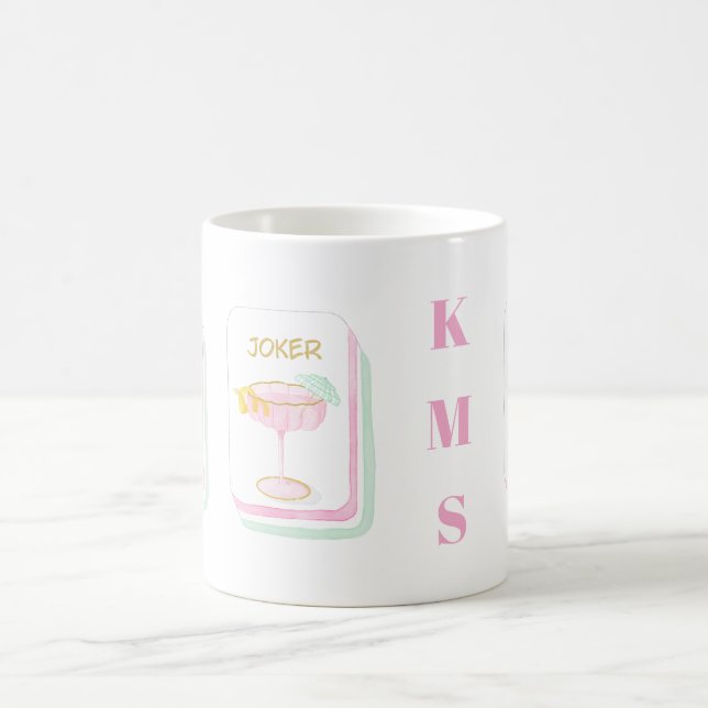 Mug Monogramme personnalisé de Mahjong Palm Beach  (Centre)