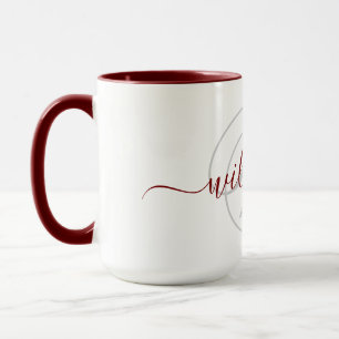 Mug Monogramme Personnalisé de Style avec Nom