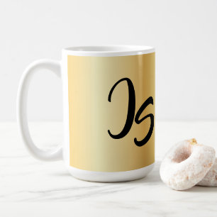 Mug Monogramme personnalisé Design tendance Gold Succè