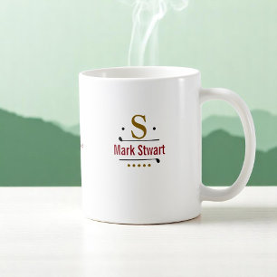 Mug monogramme personnalisé du joueur de golf